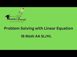 Problem Solving With Linear Equations