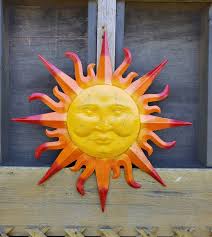 Garden Decor Metal Sun Wall Art Outdoor