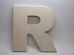 8 Wooden Letter R Arial Font Unfinished