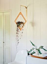 1970s Style Wooden Hanging Planter
