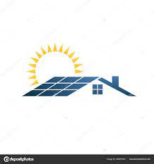 Solar Panels Roof Icon Vector On