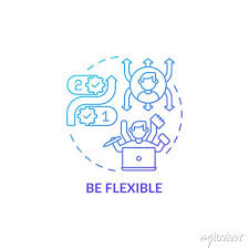 Be Flexible Blue Gradient Concept Icon