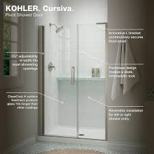 Kohler Cursiva Pivot Shower Door 71 5 8 H X 45 47 1 2 W With 5 16 Thick Crystal Clear Glass
