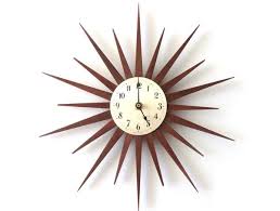Sunburst Clock Wall Clock Modern Clock