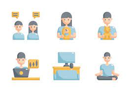 Stay At Home Icons By Konkapp Home