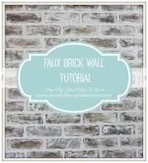 Diy Faux Brick Wall Tutorial