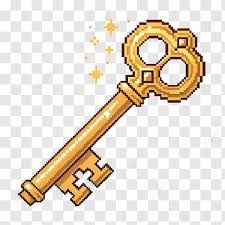A Pixel Art Key Icon Golden Color Key