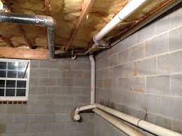 Exposed Insulation Pipes On Walls