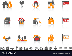 Simple Color Real Estate Icon Set