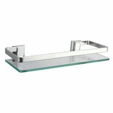 Toughened Glass Corner Bathroom Shelf