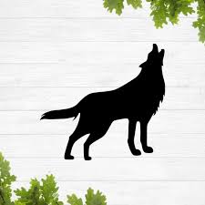 Howling Wolf Silhouette Svg Simple