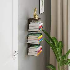 Alvin Wooden Wall Mount Book Shelf Rack