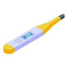 Gun Digital Thermometer Icon Isometric