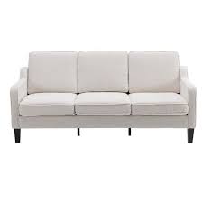 Square Arm Velvet Modern Straight Sofa