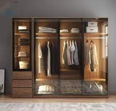 Elegant Wooden Cabinet Wardrobe With