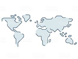 World Map Continents Silhouette