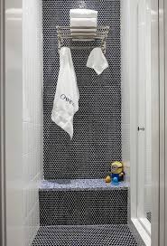 Black Hex Shower Tiles With Recycled