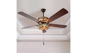 Halston Stained Glass Led Ceiling Fan