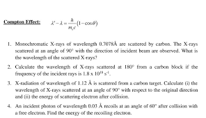 solved h compton effect 2 λ 1 cos