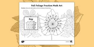 Fall Foliage Fraction Math Art