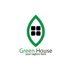 Green House Logo Icon Vector Template