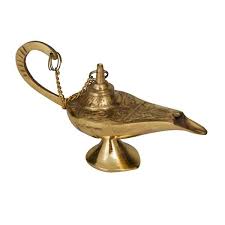 Litton Lane Brass Metal Aladdin Lamp
