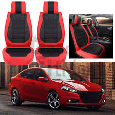 For Dodge Dart Luxury Leather Front Red