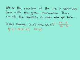Equation In Slope Intercept Form