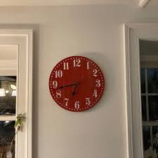 Rustic Red Clock Barn Red Clock