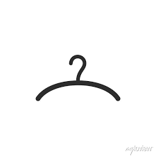 Clothes Hanger Icon Template Black