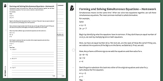 Elimination Method Worksheet