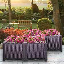 Vevor Plastic Raised Garden Bed Set Of