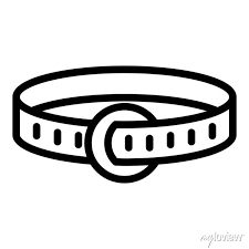 Dog Leather Belt Icon Outline Dog