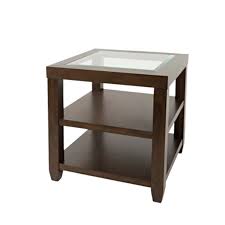 Urban Icon End Table In Merlot Finish