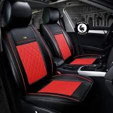 Black Designer Pu Car Seat Cover