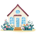 House Garden Icon Essential Buildings
