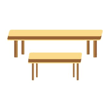 Wooden Table Dining Cartoon Vector