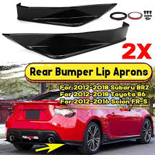 2pcs Sti Ts Style Car Rear Bumper Lip
