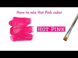 Hot Pink Color Acrylic Paint Mixing
