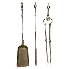 Antique Regency Fire Tools In Polished