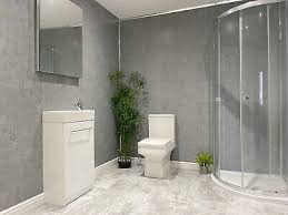 10 Grey Concrete Matt 5mm Pvc Bathroom