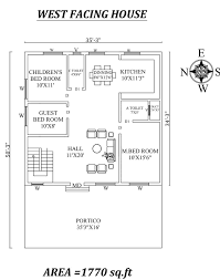 Beautiful 3bhk West Facing House Plan