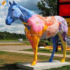 Painting Fiberglass Horse Statue