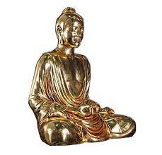 Buddha Sitting Gold Leaf Sculptures