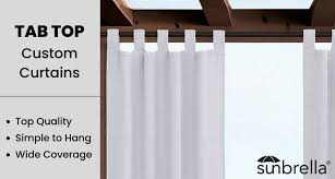 Custom Outdoor Curtains With Tab Top