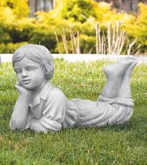 Seedlings Reclining Boy Statue Com