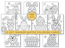 Easter Dot Marker Coloring Pages Do A