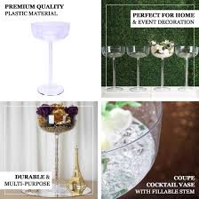 4 Pack Clear Plastic Champagne Glass