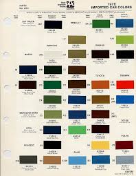 Paint Color Codes Car Paint Colors