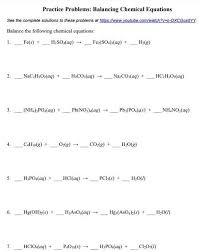 Simple Balancing Chemical Equations